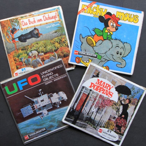 View-Master 3-D Picturer-Viewer1960 with four Disney-Picturemaps in original box (0968)